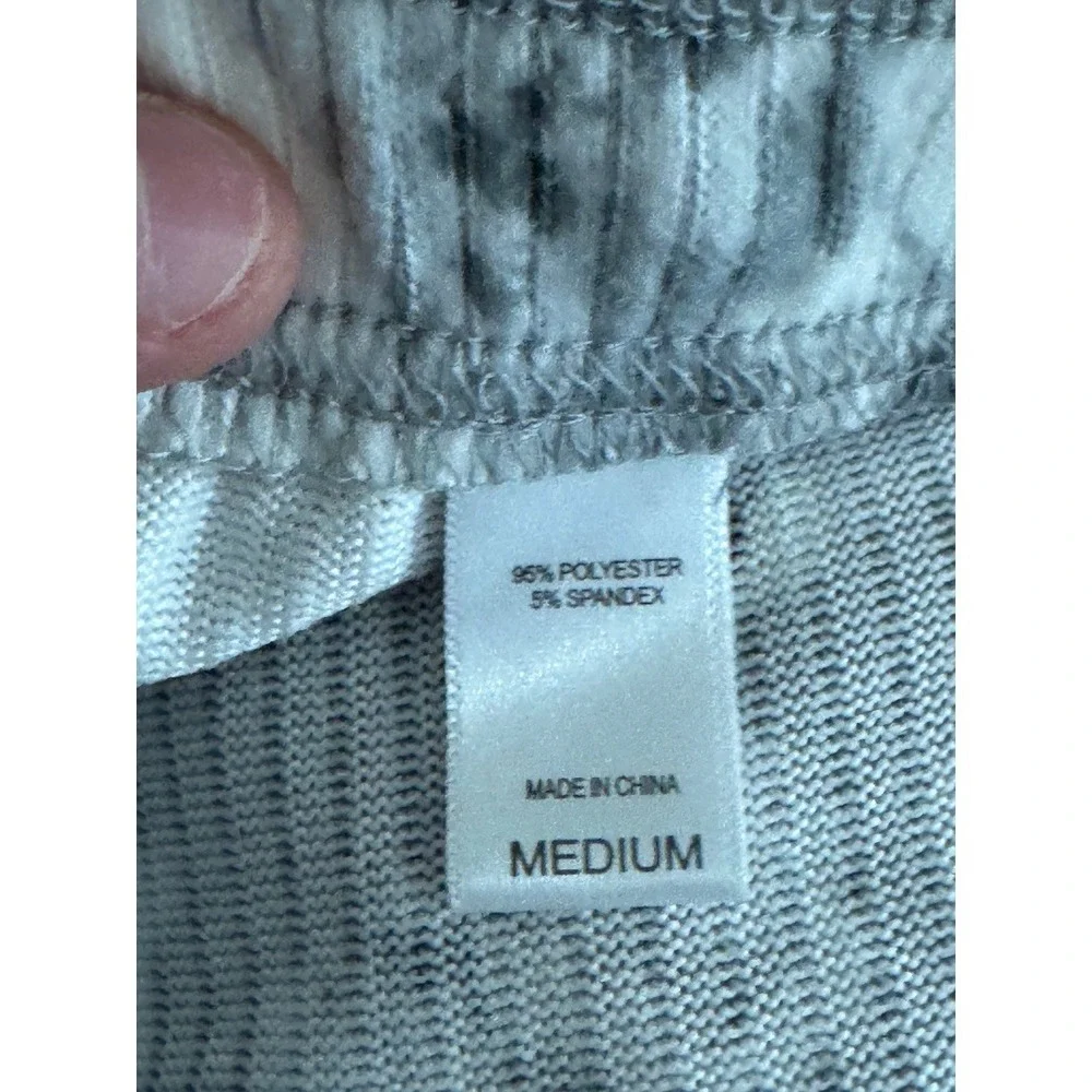 Muk Luks Pajama Set Womens Medium Marble Blur Textured Butter Knit 3pc Tank Wrap
